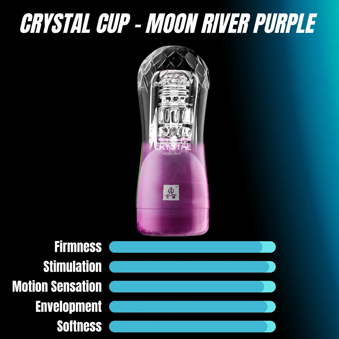 Manual Crystal Masturbator Cup | Spiral Suction & Textured Channel | Hands-On Male Pleasure