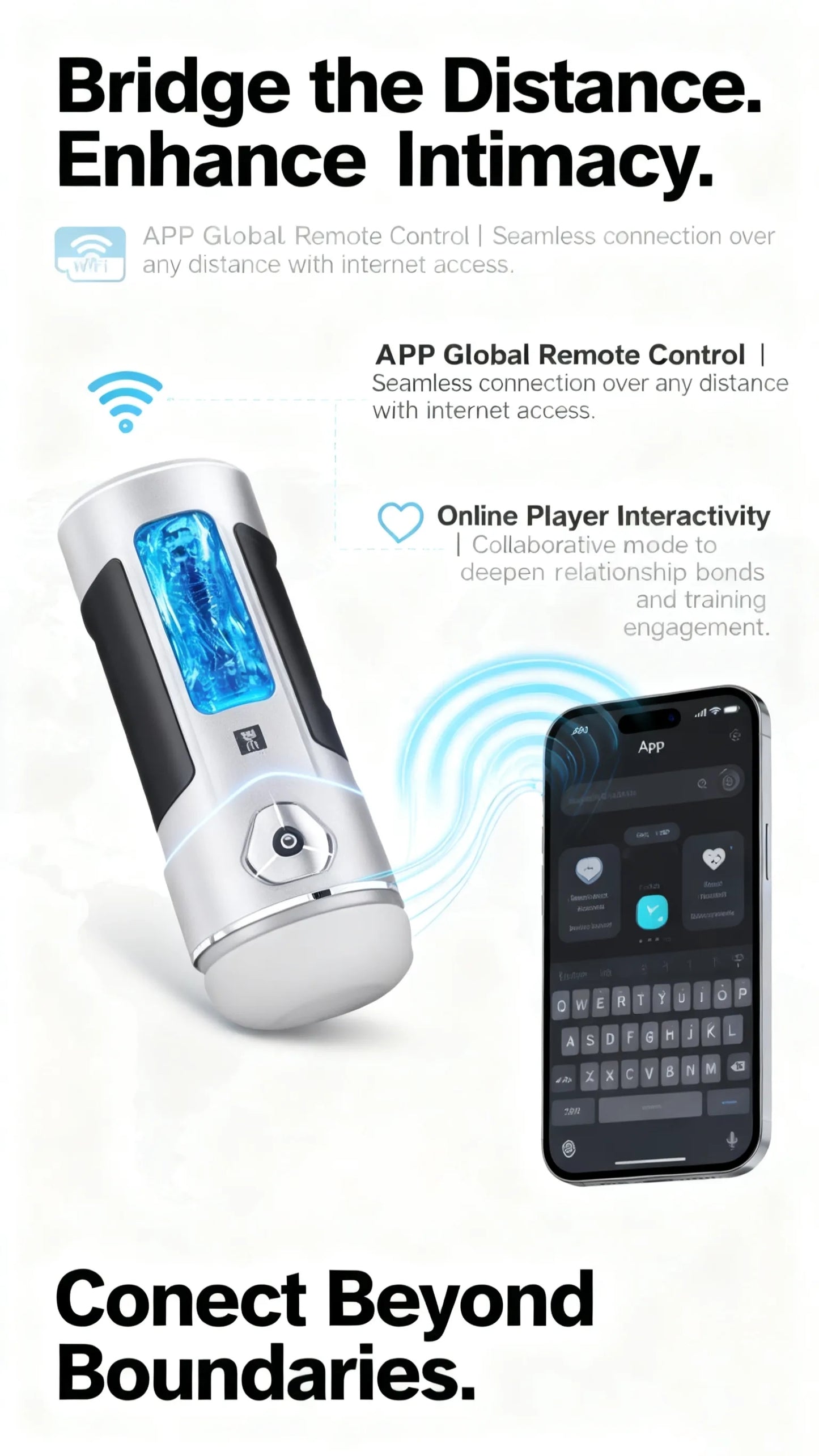 Kyradora Automatic Male Masturbator | Climax Control and Endurance Training Device for Men | App Remote Heating, Hands-Free IPX7 Waterproof PE Trainer