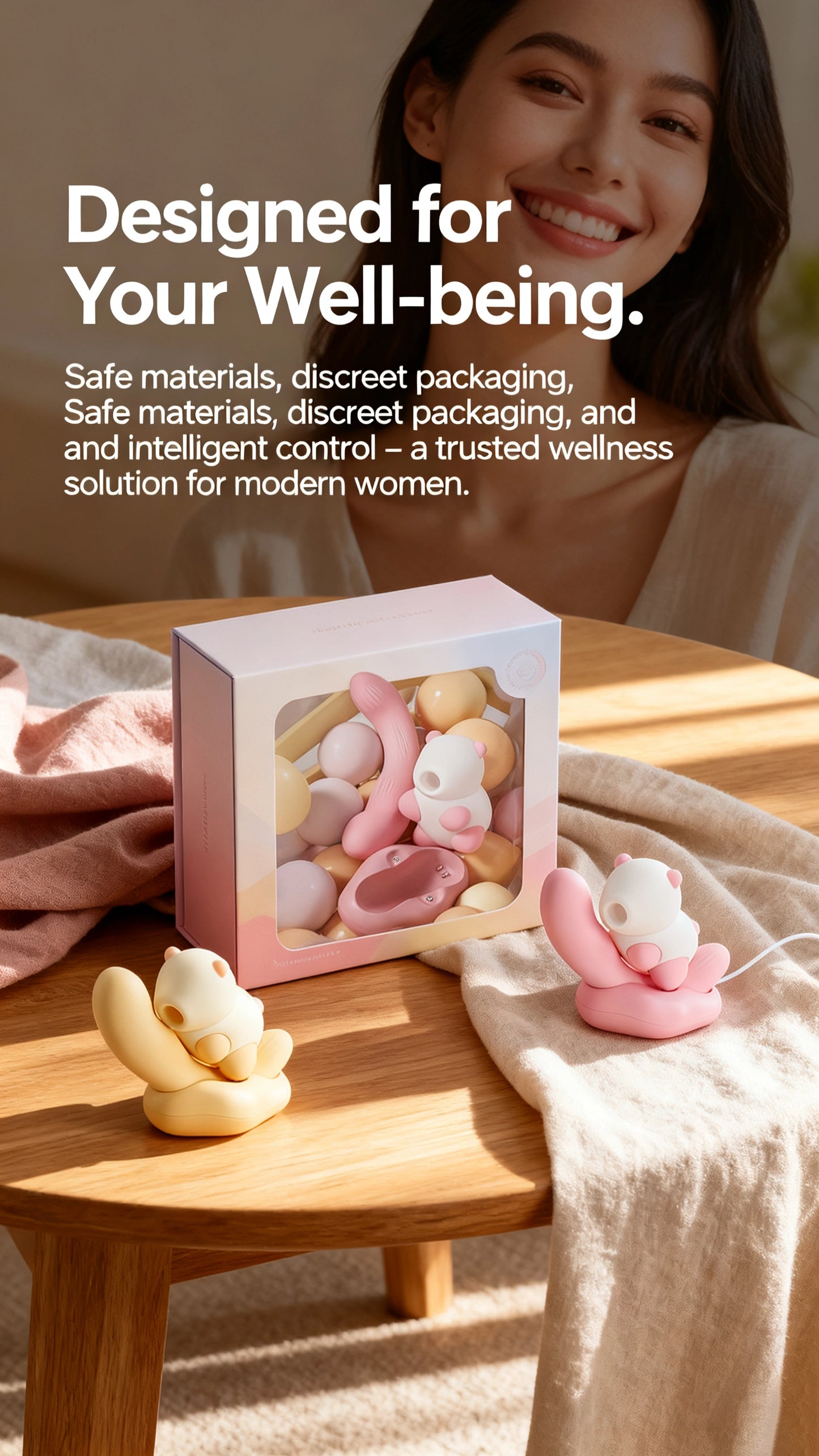 Silent Dual-Stimulation Vibrator for Women | Long-Distance APP Control Rabbit Vibe with Sucking Clitoral Stimulator | Flexible, Discreet & USB Charging Base