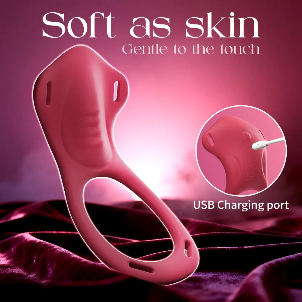 Couples Rose App Remote Control Wearable Vibrator | Hands-Free Panty Clitoral Stimulator & Vibrating Cock Ring for Men and Women