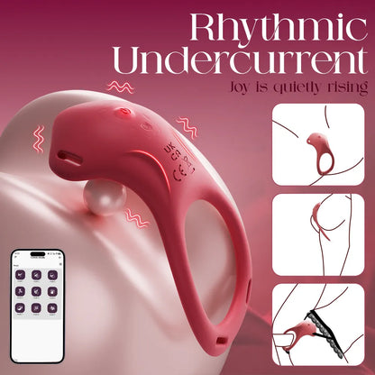 Couples Rose App Remote Control Wearable Vibrator | Hands-Free Panty Clitoral Stimulator & Vibrating Cock Ring for Men and Women