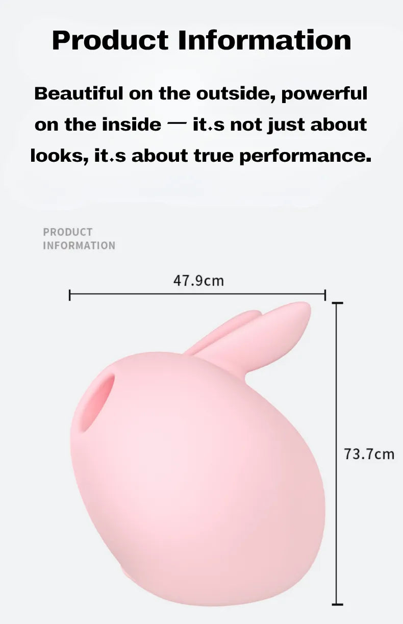 Premium Rabbit Vibrator for Couples – Sonic Suction & 10-Mode Vibration in Barbie Pink