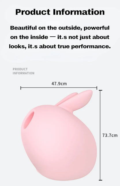 Premium Rabbit Vibrator for Couples – Sonic Suction & 10-Mode Vibration in Barbie Pink