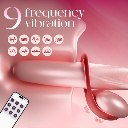 Couples Rose App Remote Control Wearable Vibrator | Hands-Free Panty Clitoral Stimulator & Vibrating Cock Ring for Men and Women