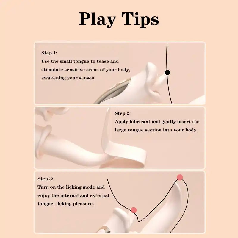 360° Tongue Licking G Spot Vibrator for Women | 10 Modes USB Rechargeable Silicone Toy