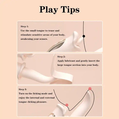 360° Tongue Licking G Spot Vibrator for Women | 10 Modes USB Rechargeable Silicone Toy