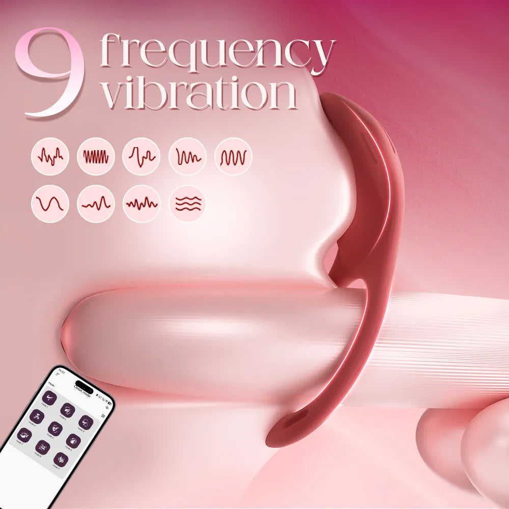 Couples Rose App Remote Control Wearable Vibrator | Hands-Free Panty Clitoral Stimulator & Vibrating Cock Ring for Men and Women