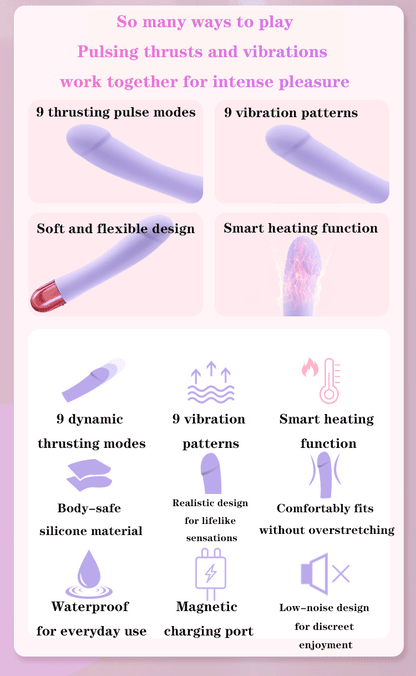 Rechargeable Heated Magic Wand Vibrator – Waterproof – Kyradora