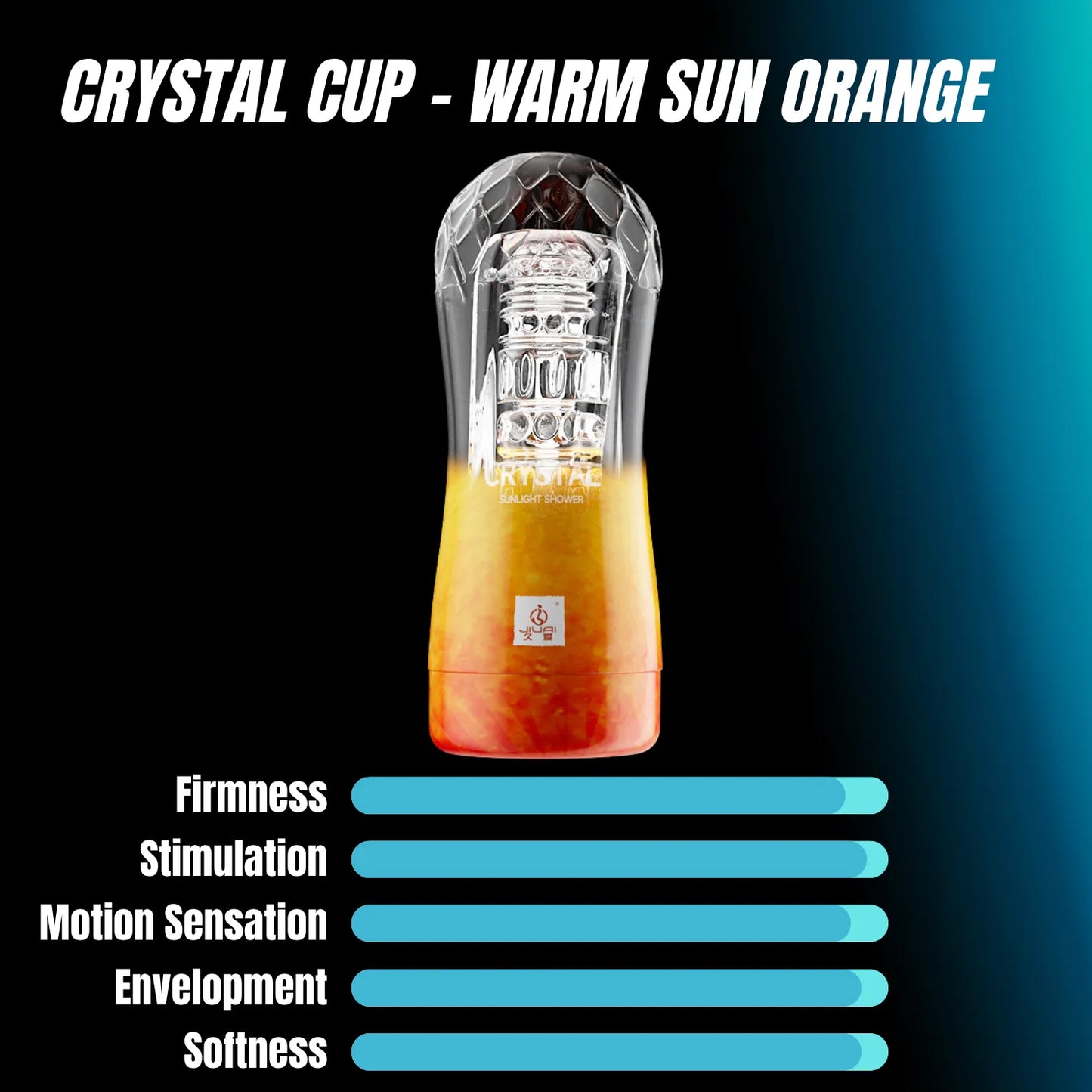 Manual Crystal Masturbator Cup | Spiral Suction & Textured Channel | Hands-On Male Pleasure