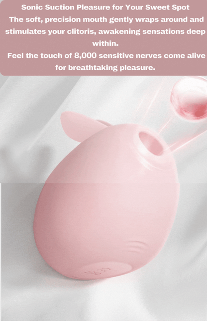 Premium Rabbit Vibrator for Couples – Sonic Suction & 10-Mode Vibration in Barbie Pink